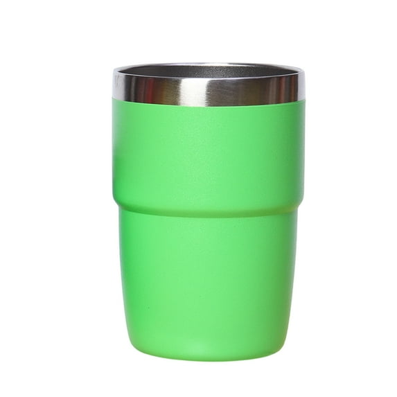 Practical 12oz Stainless Steel Coffee Cup (10 Colors) - Anti-Slip Grip for Home, Office & Commuting (Forest Green)