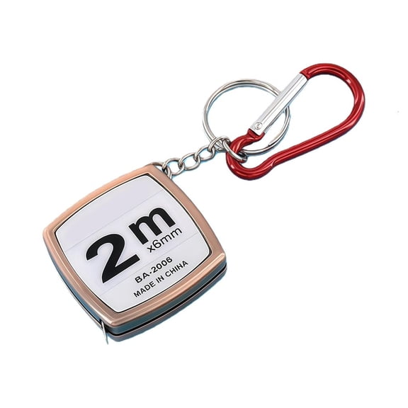 Practical 2M Keyring Measuring Tape Lightweight ABS Construction & Strong Metal Ruler Easy to Carry Tape for Daily Use