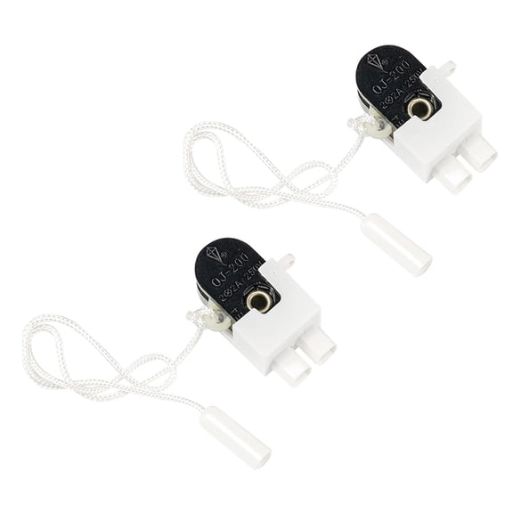 Practical 2pcs Pull Cord Switches set Portable Pull Chain Switches set 250V 2A for Different Lighting Requirement