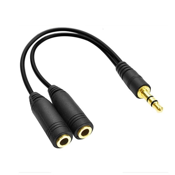 Practical 3.5mm Double Headphone Splitter Cable Sound Cable Compatibility with Mobile Devices and Sound Equipment