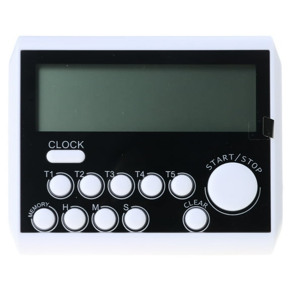 Practical 5 Channel Timer with Clock Function & Strong Hold Kitchen Time Easy To See Display Timer for Study