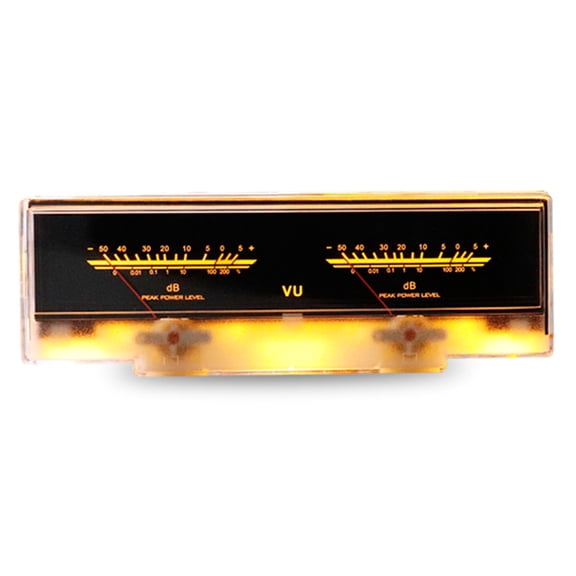 Practical 5W-50W Pointer VU Meter Stereo Amplifier Board Sound Level Meter Adjustable Backlight