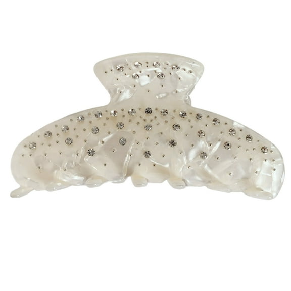 Practical Acetate Hair Claw With Rhinestones Decors For Women Sophisticated Hair Accessories Prom Occasion Hair Clip