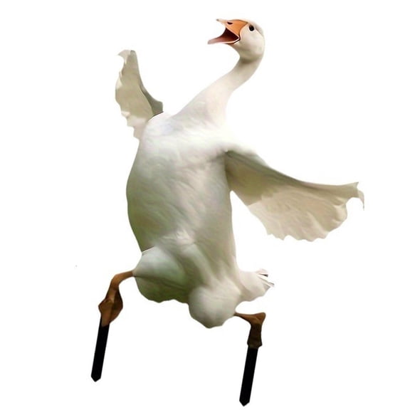 Practical Acrylic Yard Decorative Geese Acrylic Garden Stakes Weather Resistant Geese Statues for Yard and Lawn Decors