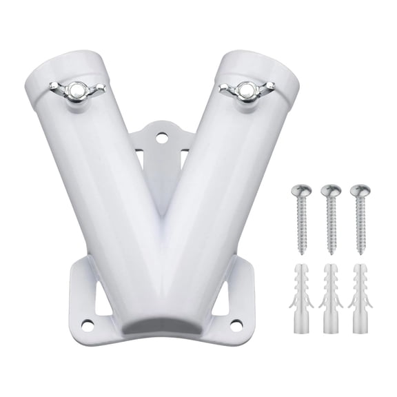Practical Adjustable Angles Flag Mount for Trucks Boats Houses Gardens Heavy Duty Metal Bracket with Double Hole Design