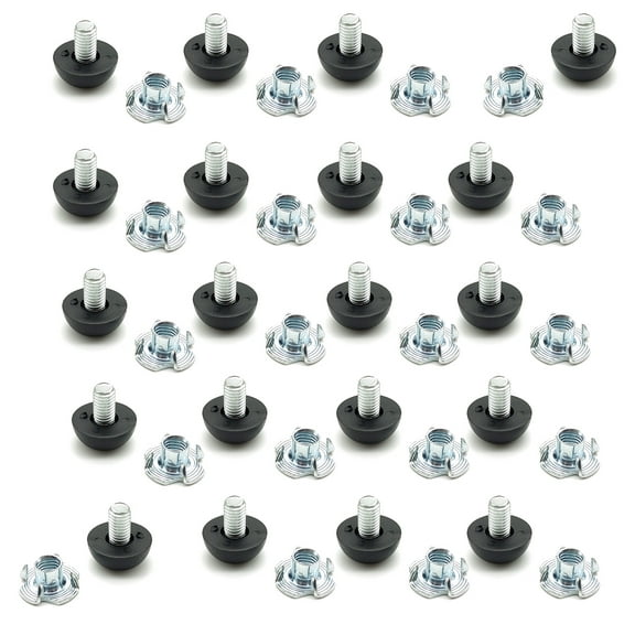 Practical Adjustable Furniture Feets 20 Pack M8Threaded Leveling Screws for Uneven Floor Chair Leg Stabilizers
