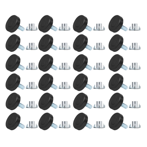 Practical Adjustable Furniture Feets 24 Pack M6Threaded Leveling Screws for Uneven Floor Chair Leg Stabilizers