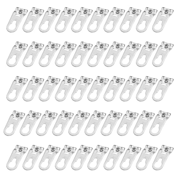 Pack Of 50 Metal Frame Hanging Hooks Picture Hangers For Secure Wall Mounting