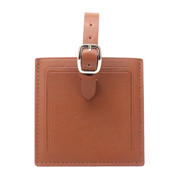 Practical Bag Identifier PU Wear Easy Attachment Label for Modern Journeys