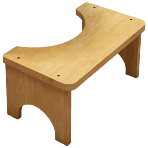 Practical Bathroom Stool Natural Textured Bamboos Footrest Anti Slip Grip Portable Designs Accessory for Any Age