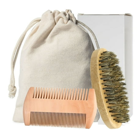 Practical Beard Maintenance Set For Men Precise Scissor Foldable Comb Brush