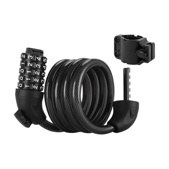 Practical Bike Lock Combination 5 Digit Bicycles Lock 120cm Long Cycle Cable Locks for Outdoor Cycling Commuting