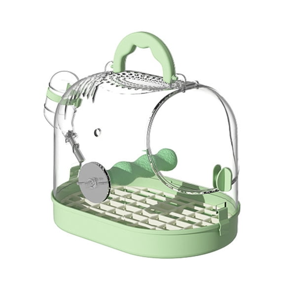 Practical Bird Cage Clear Bird Carriers Box with Bottom Grids for Outdoor Walking Pet Bird Travel Birdcage Transport Cage