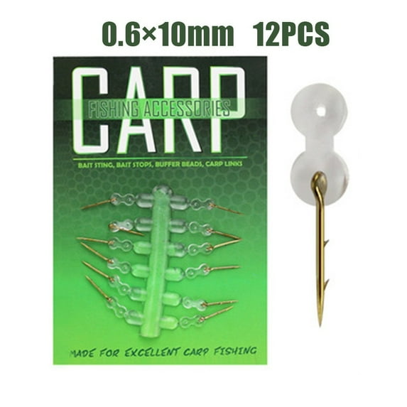 Practical Brand New Fishing Bait Hair Rig Sting Boilies Pin Tackle 12Pcs Bait Spike Boilies Pin Boilies Sting Carp 10Mm Fangkenuo