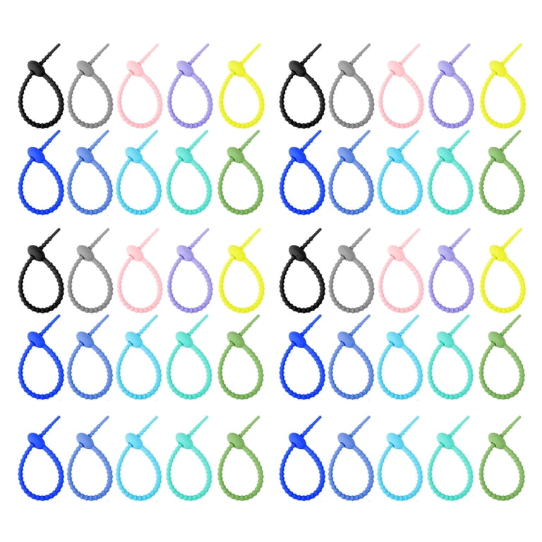 silicone cable ties colorful