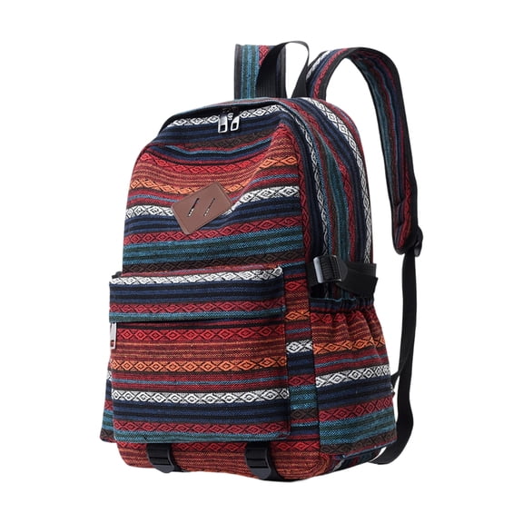 Practical Canvas Rucksacks Laptop Backpack Large Ethnic School Bag for Daily Use Offering Durability And Convenience
