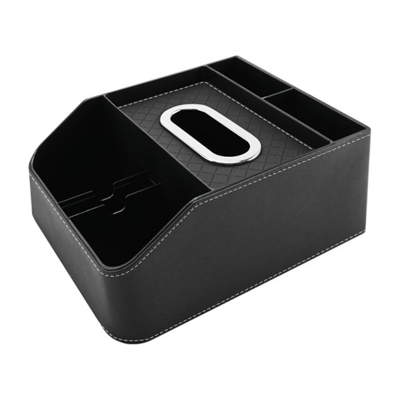 Practical Car Seating Gaps Center Console Organizers with Beverage Holder, Leather Interior Console for Organized Travel