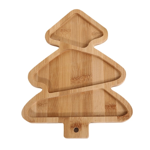Practical Christmas Displaying Plate Decorative Christmas Tree Shape Plate for Office Parties and Event
