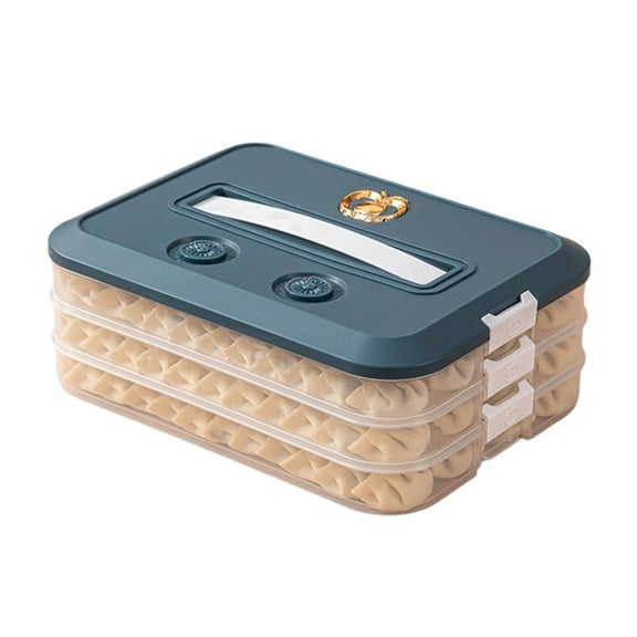 Practical Clear Multiple Layer Storage Container With Handle Conveninet for Snacks and Frozens Foods Storage Solution