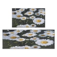 thumbnail image 1 of Practical and Comfortable Daisy Design Farmhouse Kitchen Rugs, Set of 2 - Non-Slip, Absorbent, Cushioned Anti-Fatigue Mats for Floor, Kitchen, Laundry, and Office Use, 17x30 + 17x47 inches, 1 of 7