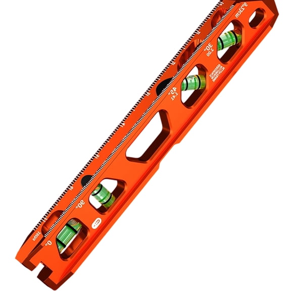 Practical Conduits Levels 4 Vials V Grooved Design Lightweight Aluminum Alloy Double Measurement Marking