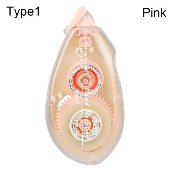 Practical Creative DIY Crafts Adhesive Glue Tape Dispenser Office Supplies Dots Stick Roller Double Sided Adhesive PINK TYPE1