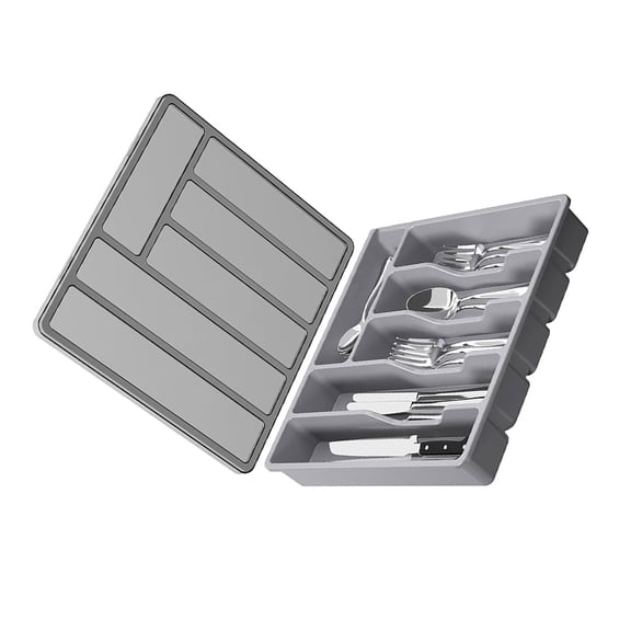 Practical Cutlery Drawer Storage Cases Multifunctional Drawer Divider Tray Efficient Kitchen Cutlery Organization Case