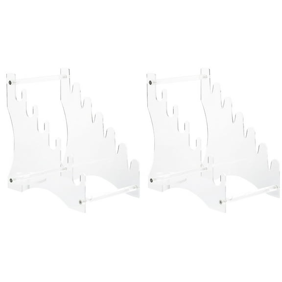 Practical Cutter Stand Holder for Kitchen Floating Cube Shelves Display Fruit Knife Multifunction Acrylic 2 Set