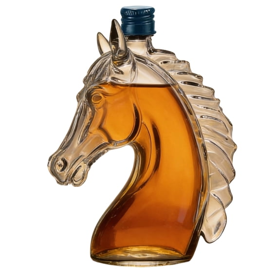 Practical Decorative Bottle Suitable for Premium Whisky with Horse Head Shape
