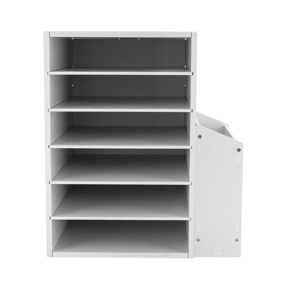 Practical Desktop File Organiser with Adjustable Shelves, Strong PVC Board, Easy Assembly and Cleaning, Perfect Gift for Home or Office