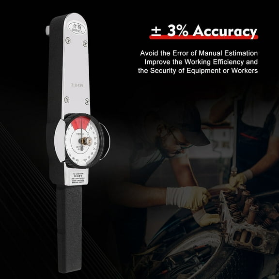 Practical Dial torquemeter Dial Torquemeter With Storage Box for Fastener Torque Testing 12*1.6*1.2inch