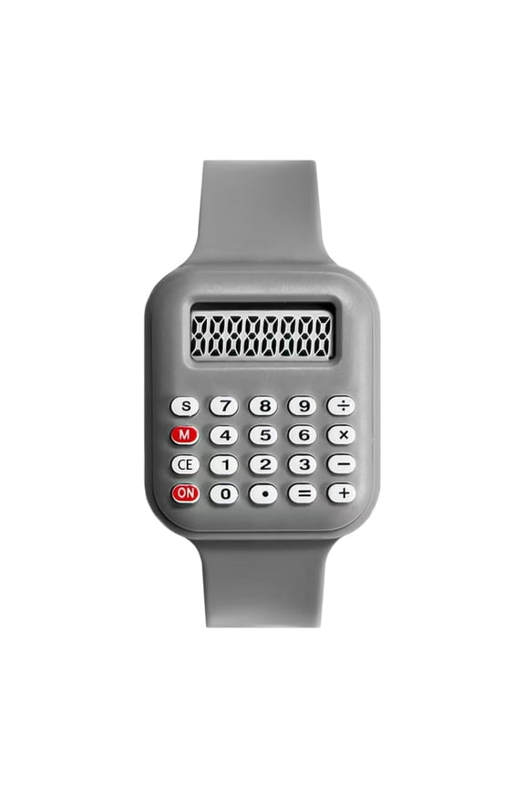 Practical Digital Watch With Integrated Calculator Compact Comfortable Design For Everyday Wear And Quick Calculations