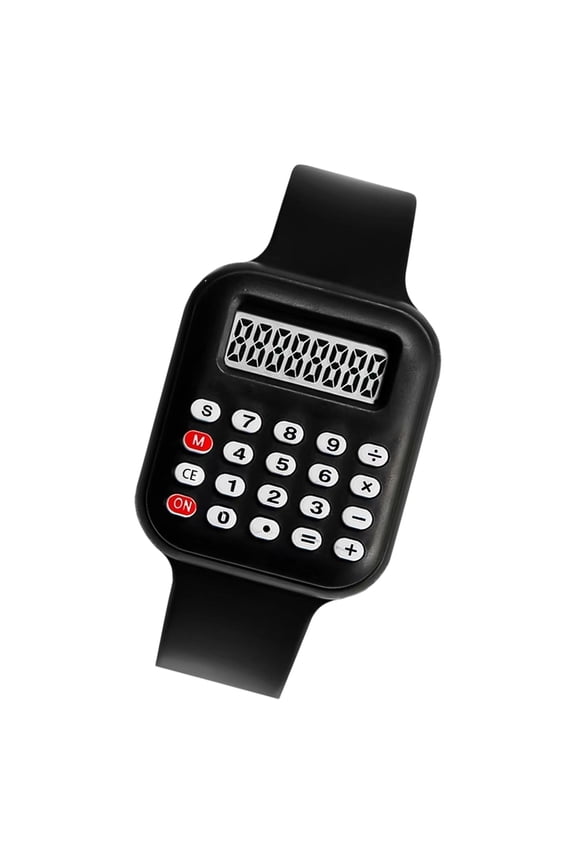 Practical Digital Watch With Integrated Calculator Compact Comfortable Design For Everyday Wear And Quick Calculations
