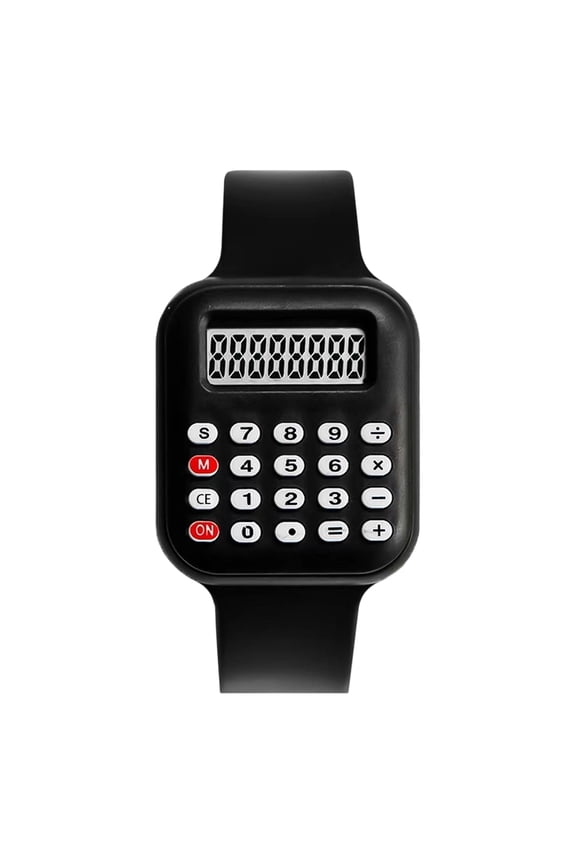Practical Digital Watch With Integrated Calculator Compact Comfortable Design For Everyday Wear And Quick Calculations