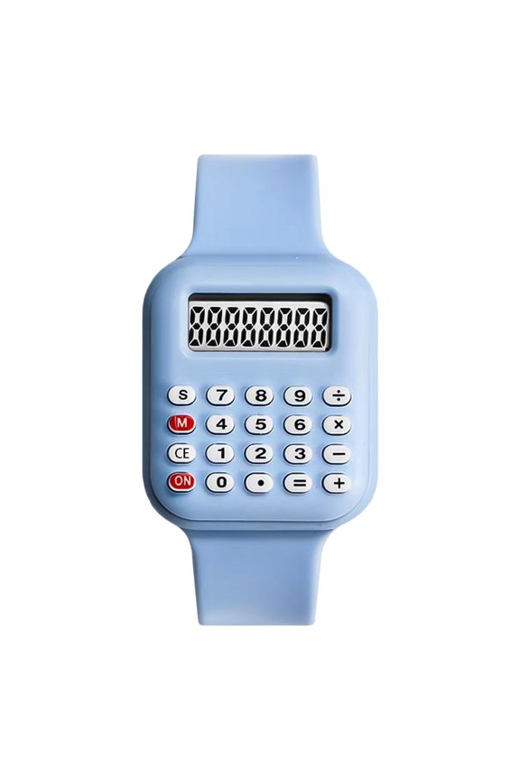 Practical Digital Watch With Integrated Calculator Compact Comfortable Design For Everyday Wear And Quick Calculations
