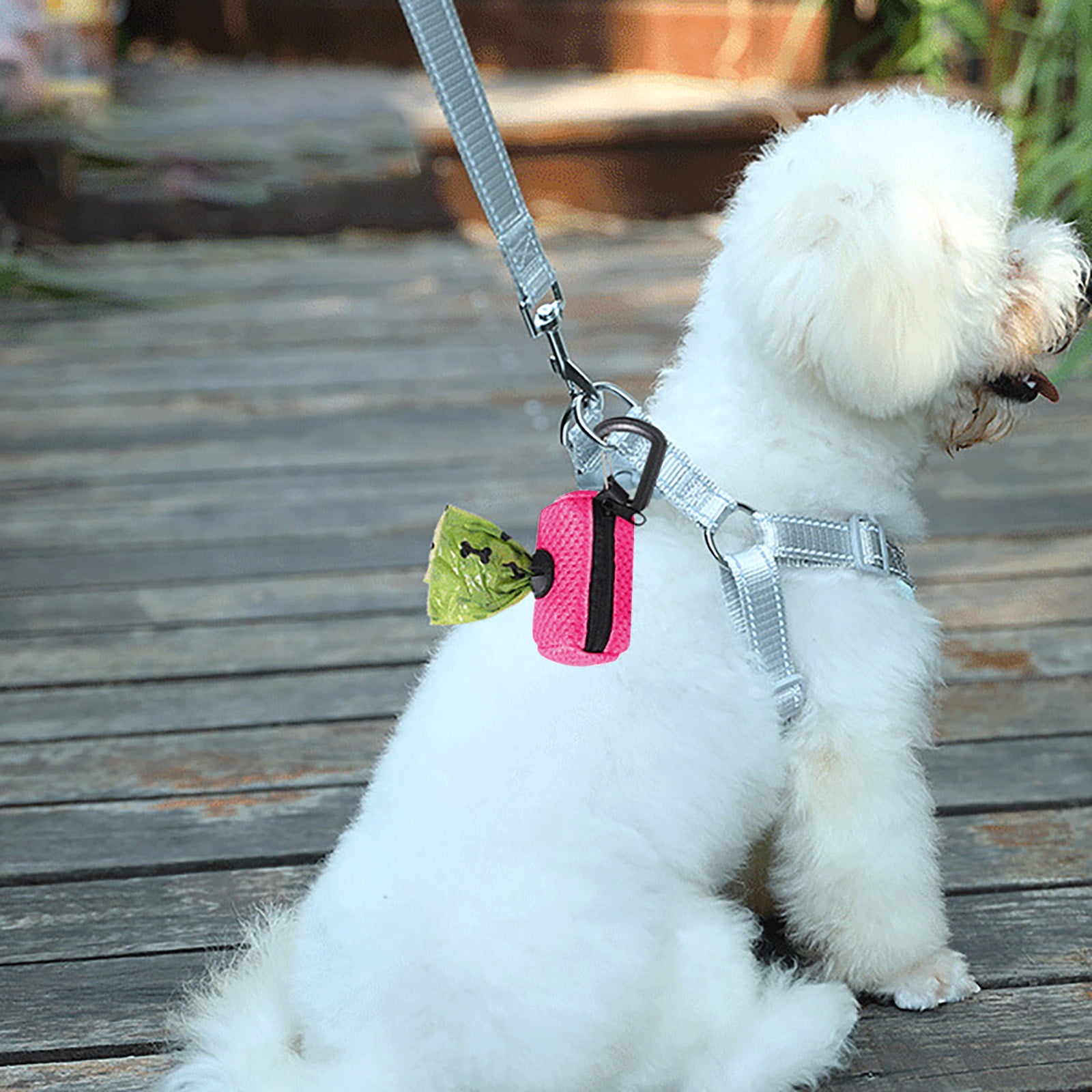 Practical Dog Poop Bag Dispenser Pet Waste Bag Holder MeshFabric Poop