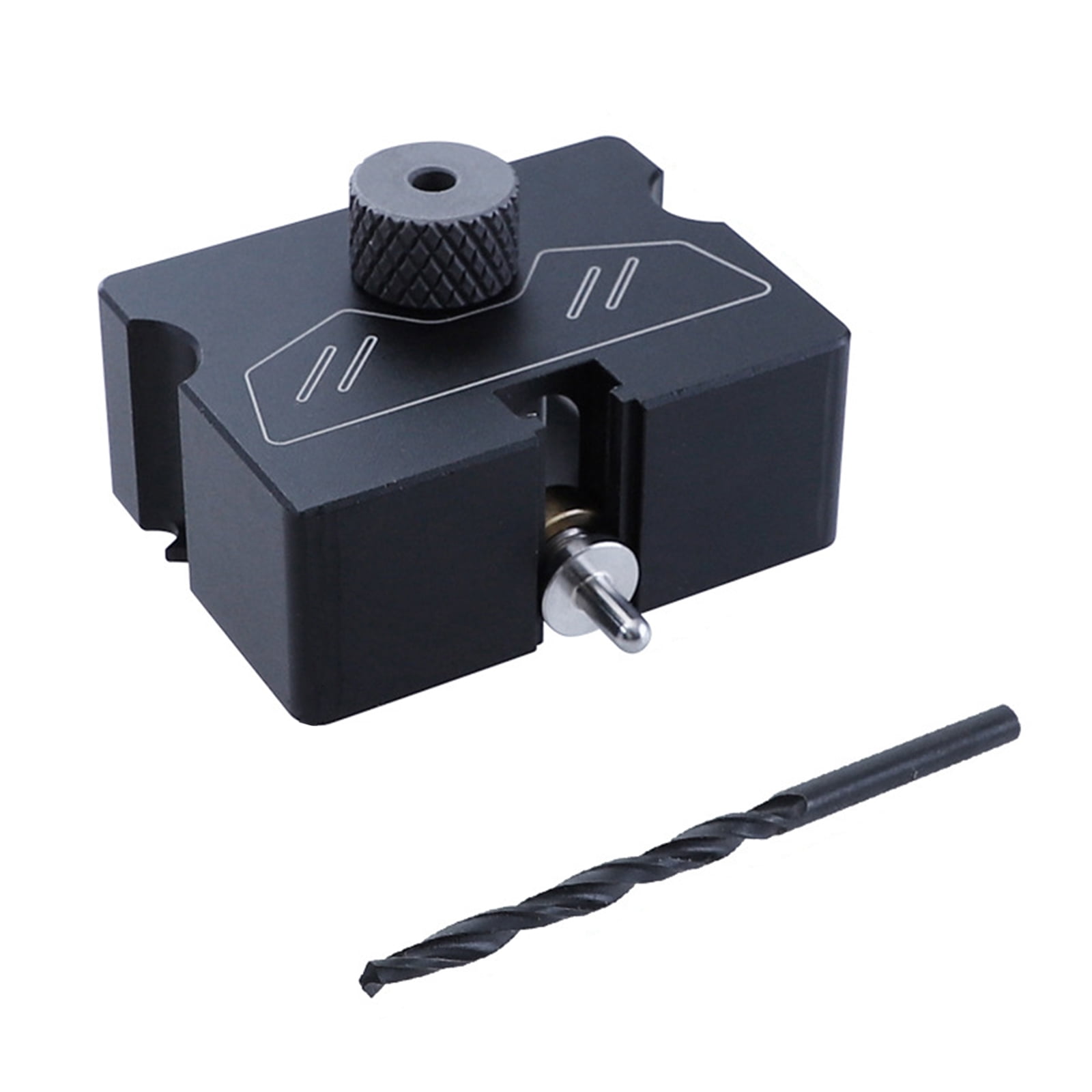 Practical Doweling Jig Invisible Connector Punch Locator with 4mm Drill Bit Position Guide Jig for Furniture Woodworking