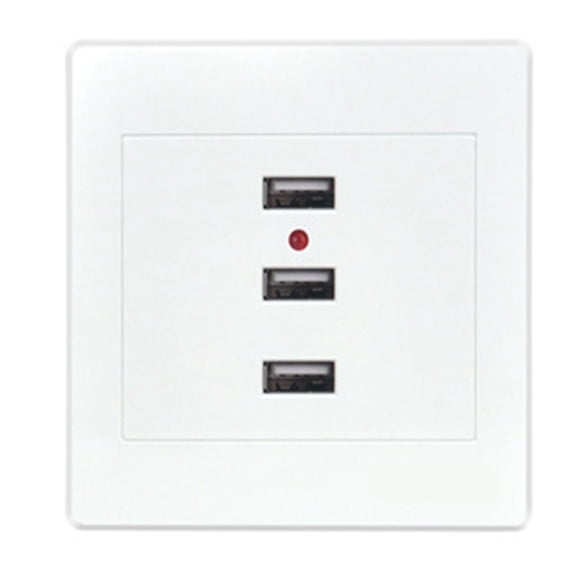 Practical, Durable, and Safe Charger for Telephones and Power Banks 3-Port USB Socket