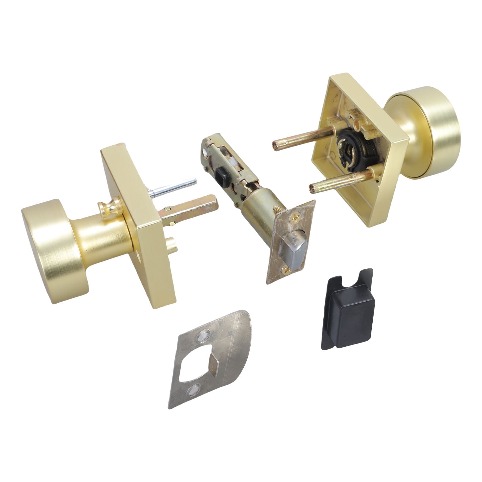 Practical Easy Installion Satins Brass Door Knobs Convenient Accessory for Standard Size Interior Door Daily Use