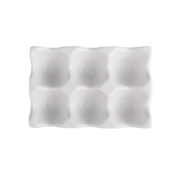 Practical Egg Tray, Ceramic Egg Storage Refrigerator, Modern Design, Organizational Basket; Dienrx 6-Grid Ceramic Egg Rack Refrigerator Egg Storage Refrigerator Storage; Pack Eggs And Other Eggs