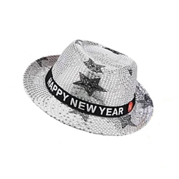 Practical Flashing Sequins Hats New Year Party Hats With Glitters And Sequins Decoration For Festival Atmospheres