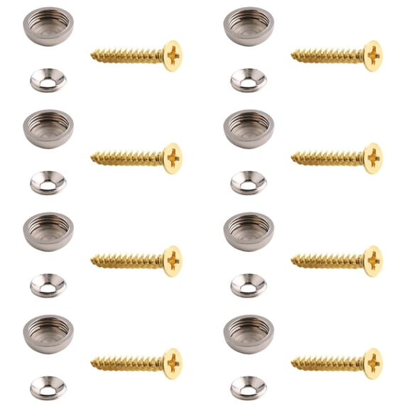 Practical Furniture Decoration Brass Screw Set Dome Caps 8pcs Hardware