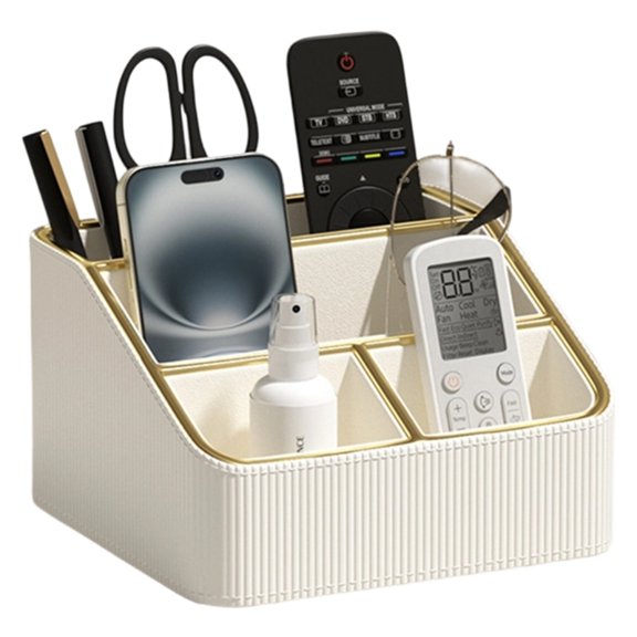 Practical Gift Remote Control Tray With Section Layout To Keep Essential Neat On Bedside Or Office