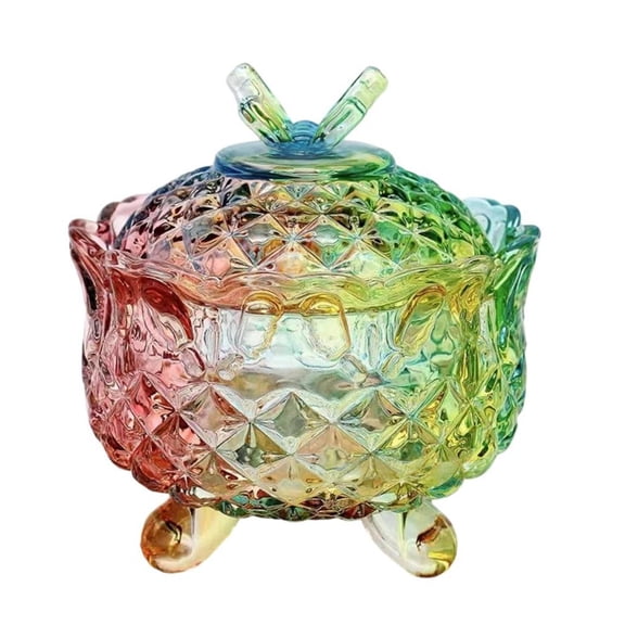 Practical Glass Sugar Container Hand Painted Detailing Various Kitchen Decoration Storage Solution