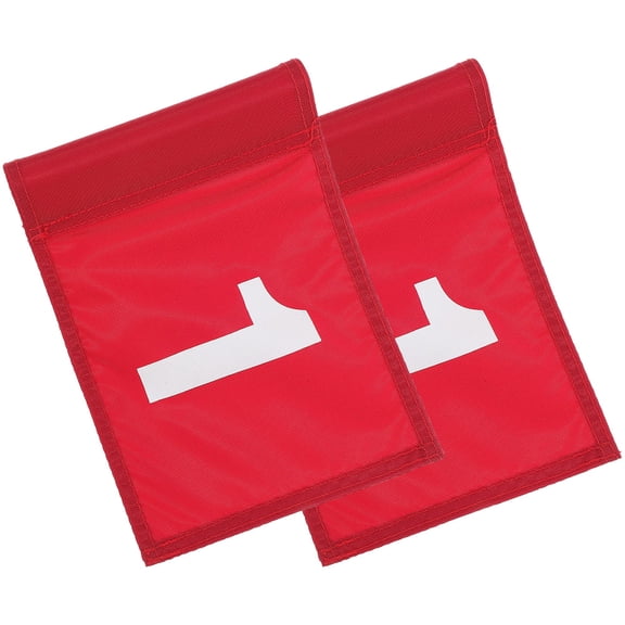 Practical Golfing Bags Small Golfs Mini Cart Tee Flags Accessories Nylon Red 2 Pcs