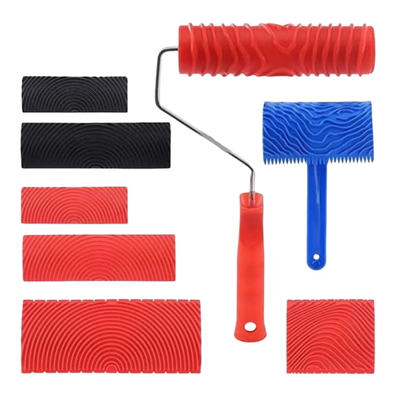 Practical Grains Drywalls Texture Rollers With Sturdy Frame Portable Accessory for Home Renovations Projects