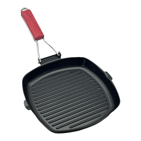 Practical Grilling Skillets with Nonstick Surfaces Refined Iron Texture Perfect for Indoor Cooking of Steak and Bacons