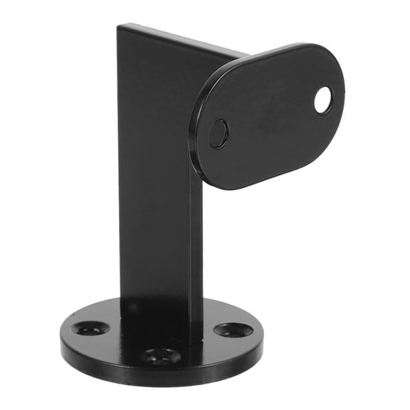 Stainless Steel Handrail Bracket for Wood or Steel Rails Durable Black Finish for Home Use 2 Pieces
