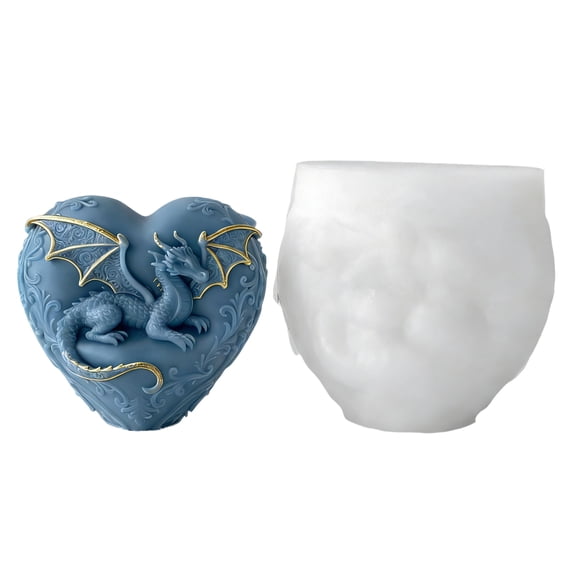 Practical Heart Flying Dragon Shape Silicone Mold Portable Hand-Making Accessories for Crafting or Items