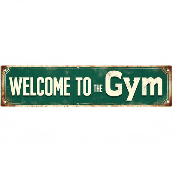Practical Home Tin Sign 16*4 Inches - Great f"Welcome to Gym" or Entryway, Mudroom, Beach House - Features Rinse Sand & Dry Off Reminder, Enhances Beach House Decor